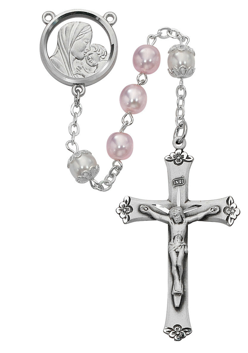 Pink Glass Rosaries